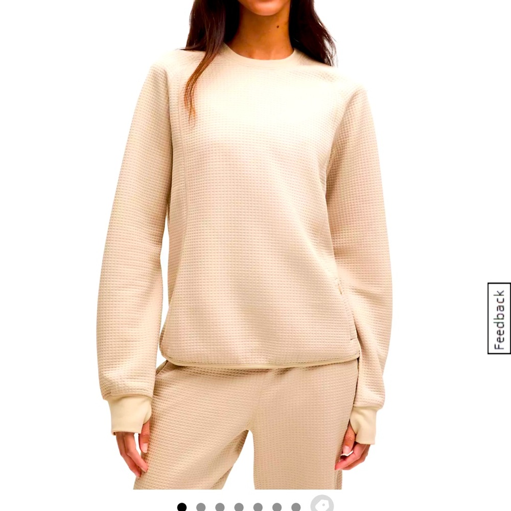 NWOT Lululemon Waffle knit crewneck long sleeve